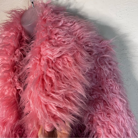 Pink Ombre Faux Fur Coat - Picture 4 of 11